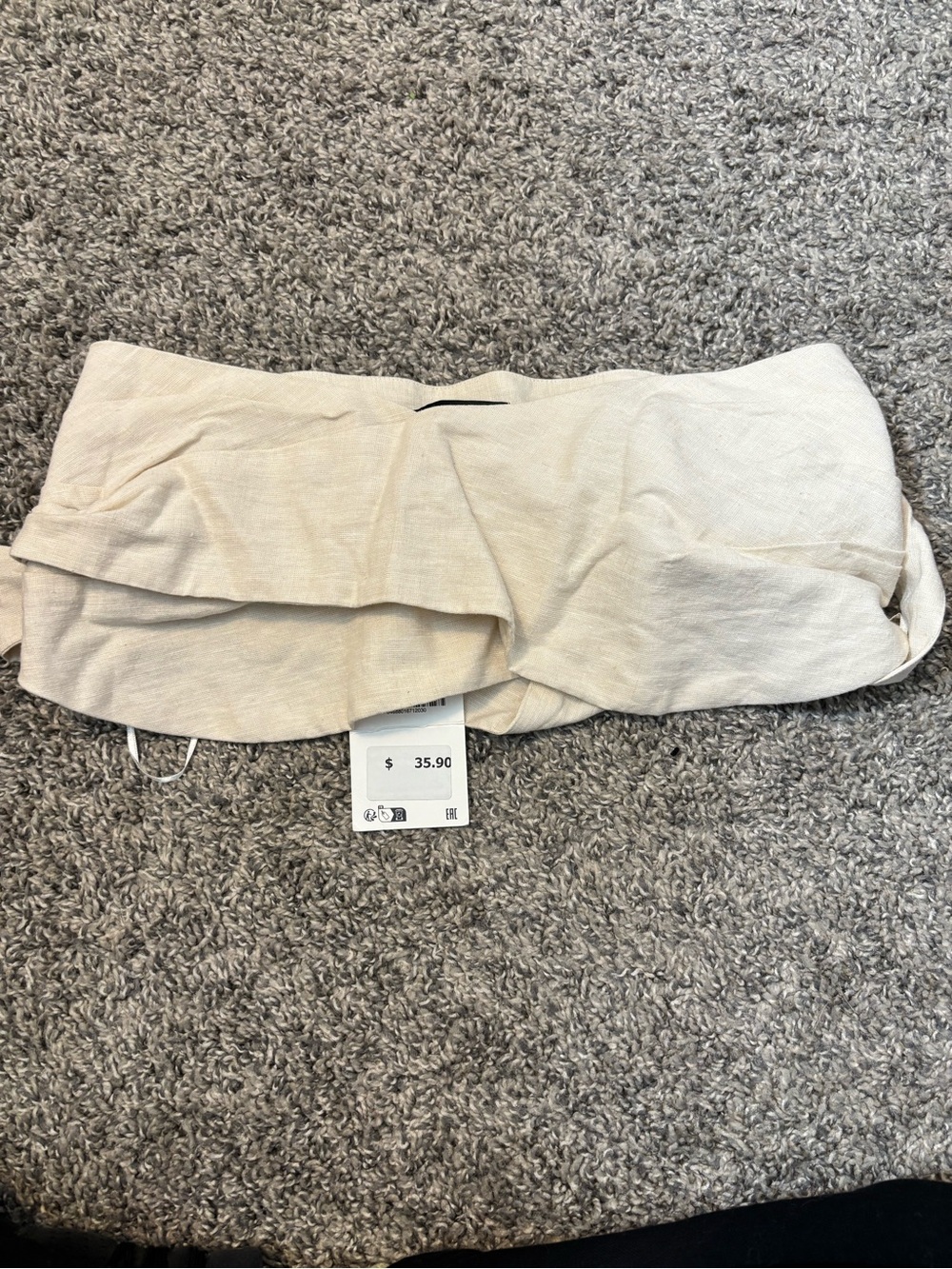Zara Cream Wrap Halter Top